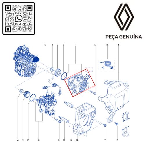 RN 024003 8201024003 BOMBA DE ALTA PRESSAO MASTER 2.3 13V M9T 3